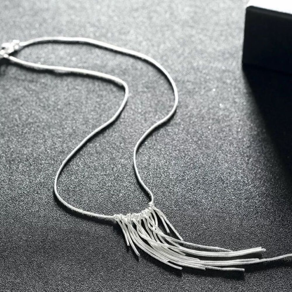 The Roaring 20’s 925 Silver retro fringe necklace